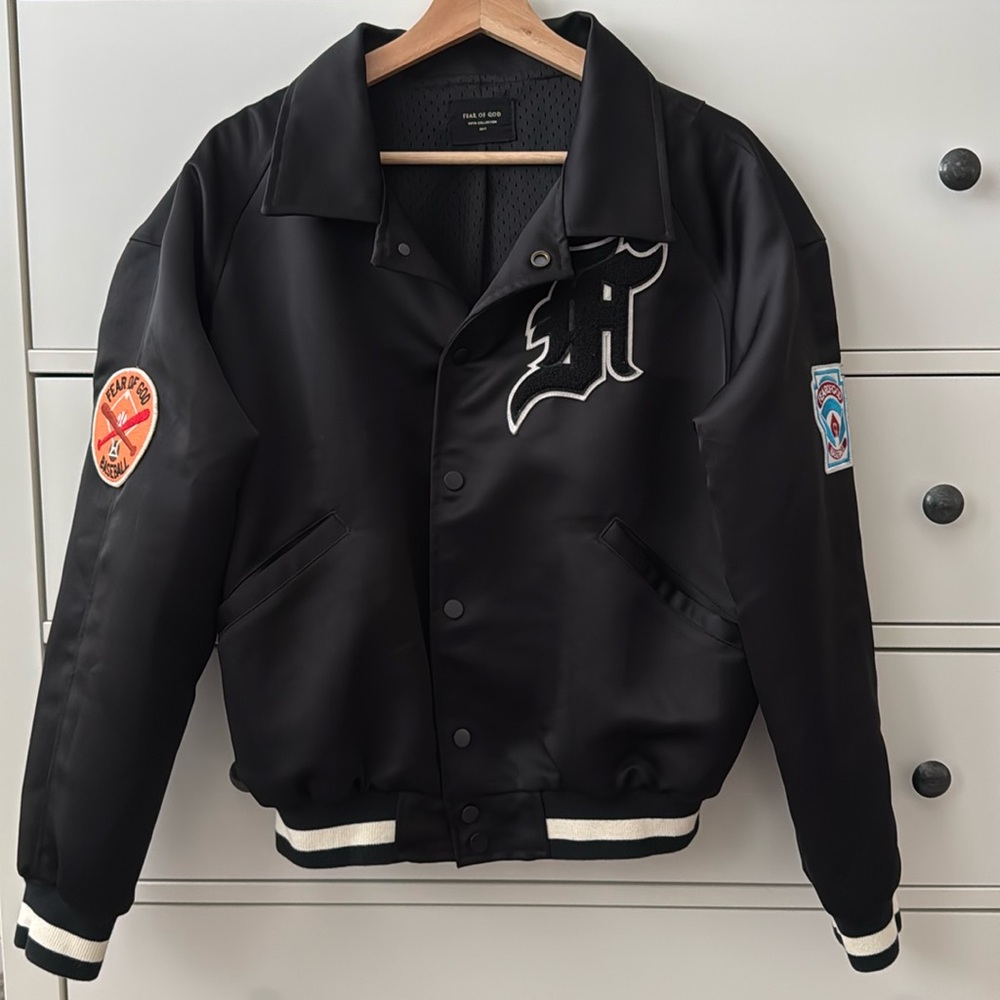 Fear of God Fifth collection Manuel bomber satin jacket